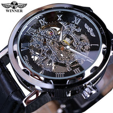 Load image into Gallery viewer, Winner Black Gold Male Clock