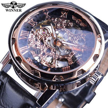 Load image into Gallery viewer, Winner Black Gold Male Clock