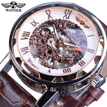 Load image into Gallery viewer, Winner Black Gold Male Clock