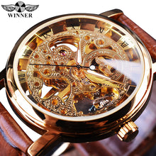 Load image into Gallery viewer, Winner Transparent Golden Case Luxury Casual
