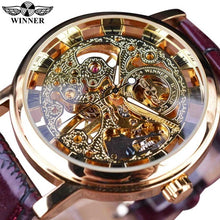 Load image into Gallery viewer, Winner Transparent Golden Case Luxury Casual