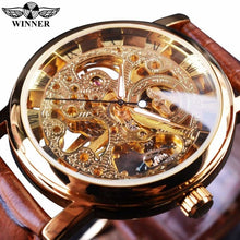 Load image into Gallery viewer, Winner Transparent Golden Case Luxury Casual