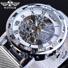 Load image into Gallery viewer, Winner Golden Watches Men Skeleton Mechanical