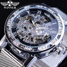 Load image into Gallery viewer, Winner Golden Watches Men Skeleton Mechanical