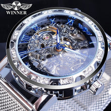Load image into Gallery viewer, Winner Golden Watches Men Skeleton Mechanical