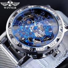 Load image into Gallery viewer, Winner Golden Watches Men Skeleton Mechanical