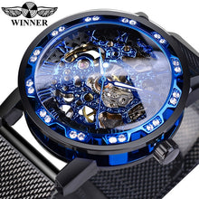 Load image into Gallery viewer, Winner Golden Watches Men Skeleton Mechanical