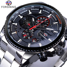 Load image into Gallery viewer, Forsining 3 Dial Calendar Multifunction Military