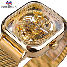 Load image into Gallery viewer, Forsining Men Mechanical Watches Automatic Self-Wind Golden