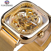Load image into Gallery viewer, Forsining Men Mechanical Watches Automatic Self-Wind Golden
