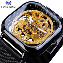 Load image into Gallery viewer, Forsining Men Mechanical Watches Automatic Self-Wind Golden
