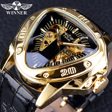 Load image into Gallery viewer, Winner Steampunk Fashion Triangle Golden Skeleton