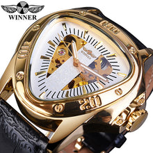 Load image into Gallery viewer, Winner Steampunk Fashion Triangle Golden Skeleton
