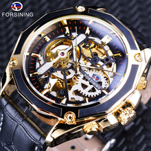 Load image into Gallery viewer, Forsining Transparent Case Gear Movement Steampunk
