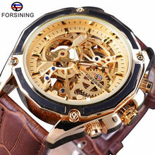 Load image into Gallery viewer, Forsining Transparent Case Gear Movement Steampunk