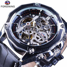 Load image into Gallery viewer, Forsining Transparent Case Gear Movement Steampunk